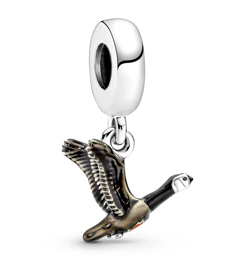 Original Moments Canada Goose & Maple Leaf Ciondola Charm Bead Fit Pandora 925 Sterling Silver Bracciale E Collana Gioielli