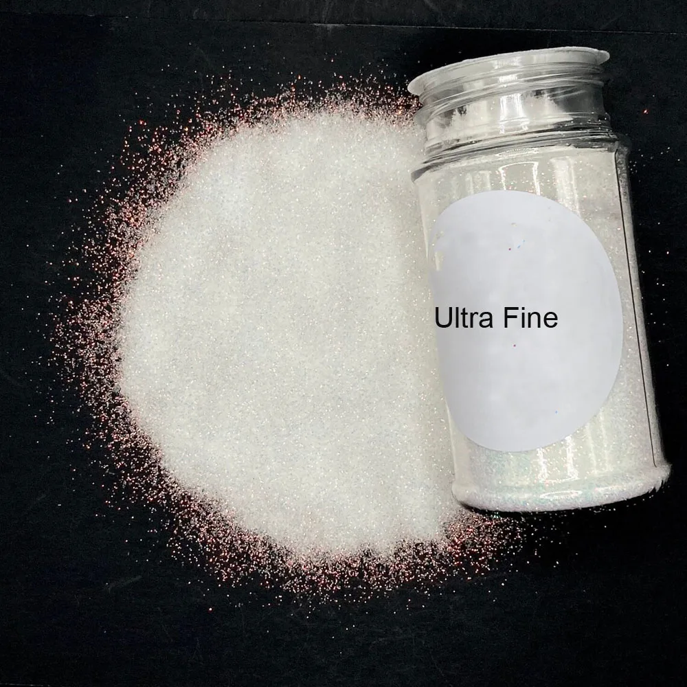 Bianco (Conchiglia Rosa) Ultra Fine Iridescente Cheat Glitter Polvere Ultra Fine/Bianco Iridescente Opalescente Ultra Fine Glitter