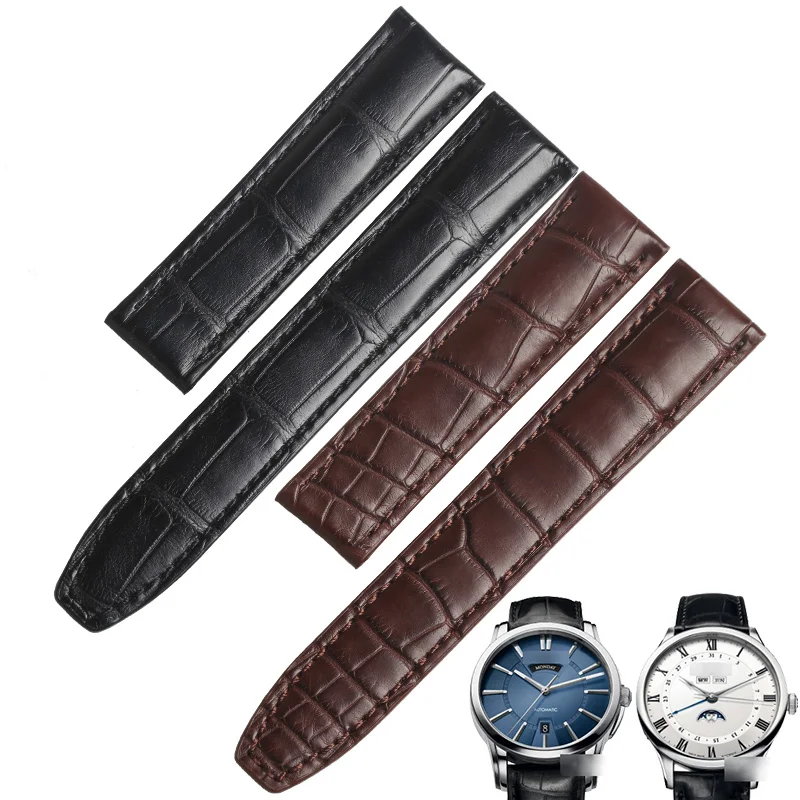 Wentula Watchbands Per Pierre Lacroix Pontos Pt6158 Pt6168 Alligator Skin/Coccodrillo Grain Watchbands Man