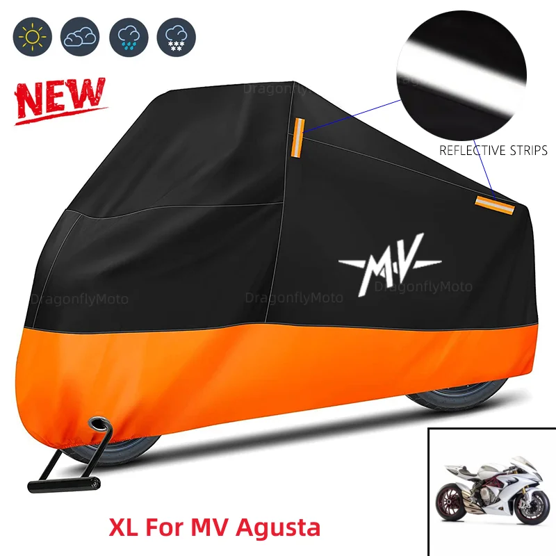 Per Mv Agusta 675 800 Brutale 800 1000 Turismo Veloce Copertura Moto Impermeabile Outdoor Scooter Protezione Uv Copertura Antipioggia Antipolvere