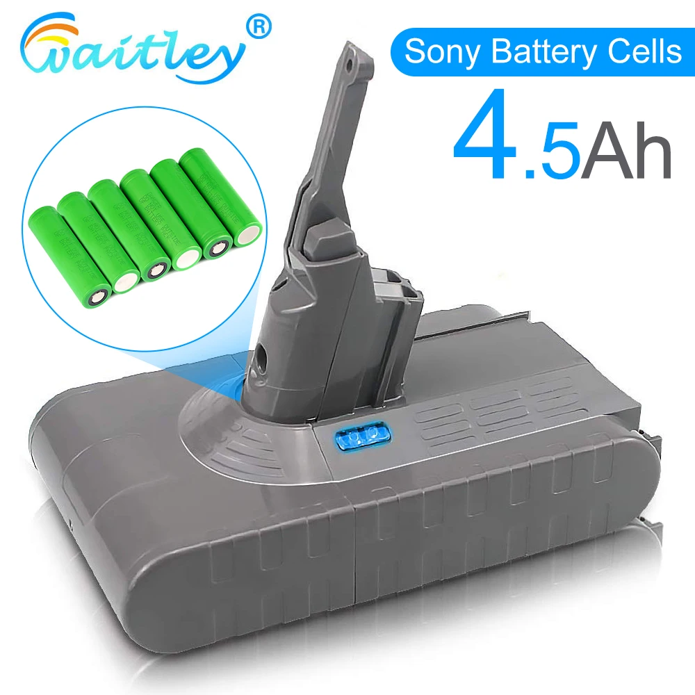 Waitley 21.6V 4.5Ah V 8 Batteria Di Ricambio Agli Ioni Di Litio Per Batterie Dyson V8 4500Mah Aspirapolvere/Batterie Sony