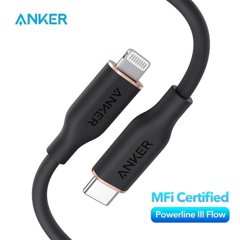 Cavo Anker Da Usb-C A Lightning Cavo 641 Cavo Di Ricarica Rapida In Silicone A Flusso Powerline Iii Certificato Mfi