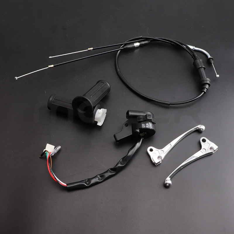 Throttle Cable Housing Start Kill Switch Handle Grips Brake Lever For Yamaha Pw50 Py50 Pw Py 50 Peewee 50Cc Dirt Bike Kids Bike