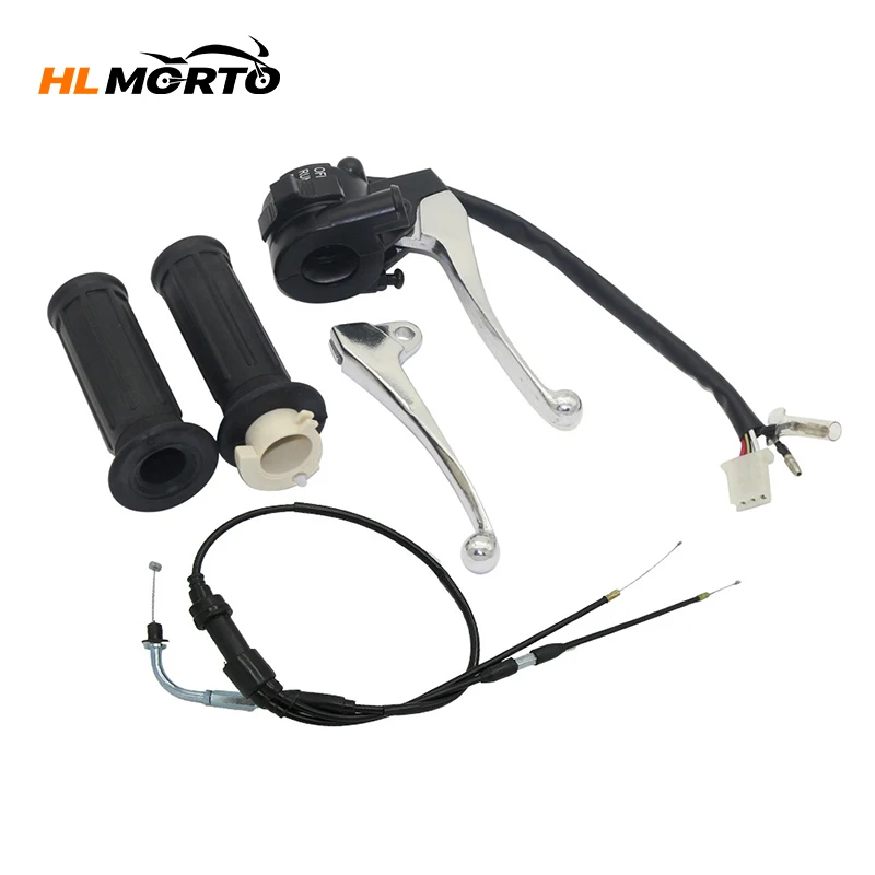 Throttle Accelerator Handle Grips Cable Brake Lever For Yamaha Pw50 Py50 Pw Py 50 Peewee 50Cc Throttle Cable Housing Kill Switch