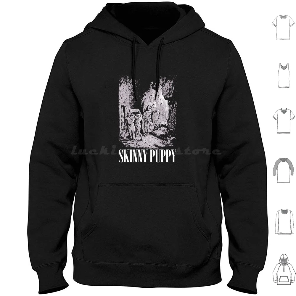 Skinny Puppy Felpa Con Cappuccio In Cotone A Maniche Lunghe Skinny Puppy Band Young Ones Dave Grohl Void Of Vision Revel In Carne Skinny