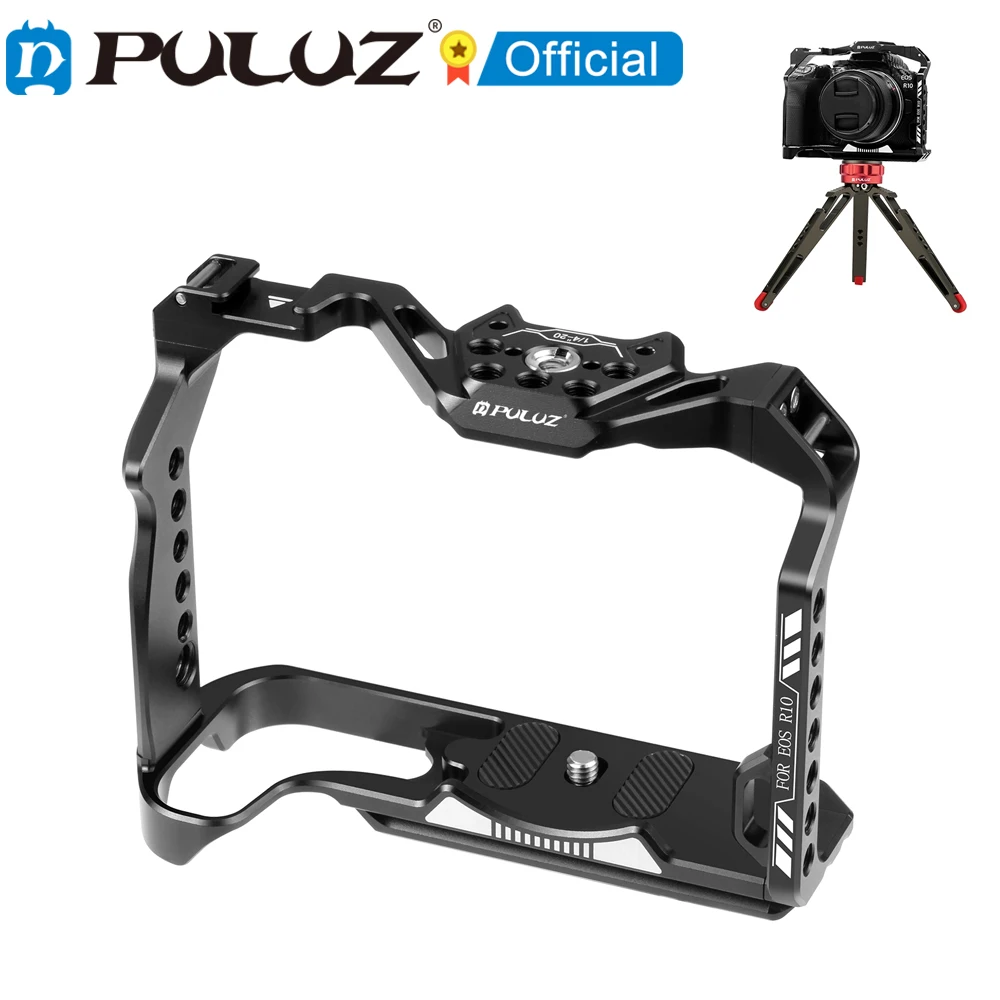 Puluz Per Canon Eos R10/ R7/ Eos-Rp Metal Camera Cage Stabilizzatore Rig Con 1/4 E 3/8 Fori Per Viti Gabbia Di Copertura Della Fotocamera