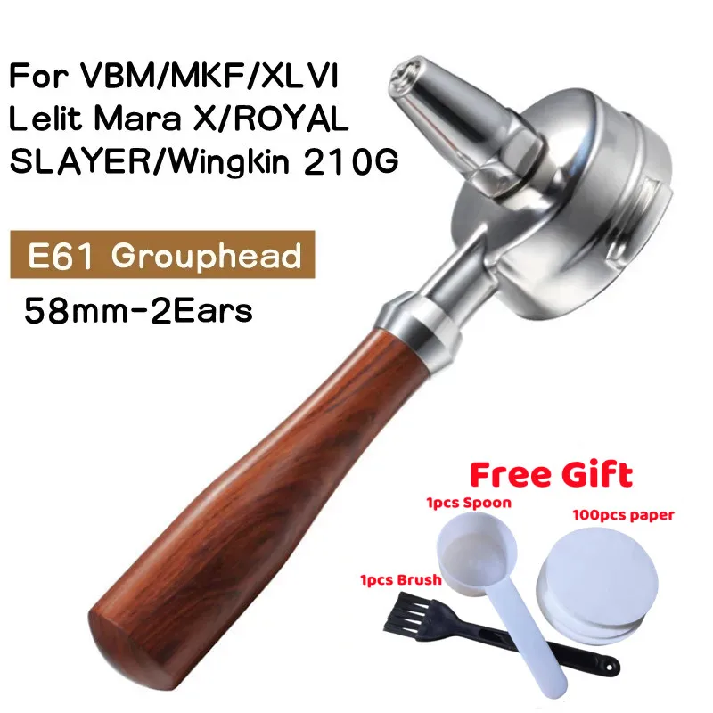 Per Vbm/Mkf/Slayer/Wingkin 210G/Lelit Mara X/Xlvi/Royal E61 Portafiltro Per Tè Portafiltro 58Mm Manico Per Caffè Strumenti Barista