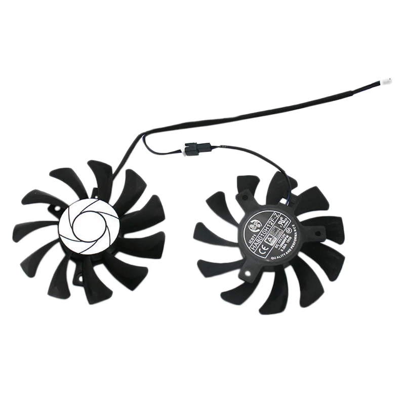 Ha8010H12F-Z 75Mm 2Pin Gtx1050Ti Gpu Cooler Doppia Ventola Per Msi Geforce Gtx 1050Ti Gtx-1050-Ti-4Gt-Oc(2 Pezzi)