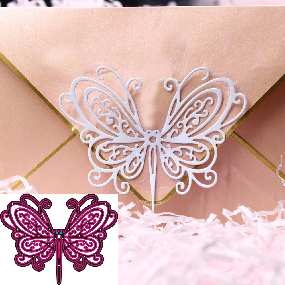 Borboleta Corte De Metal Dados Para Estêncil Scrapbooking Ailbum Novo Para Ponto Cortado Artesanato Morrer Estêncil Troqueles