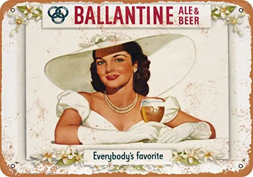 Cartello In Metallo 10X14-Ballantine Ale & Beer-Look Vintage 3