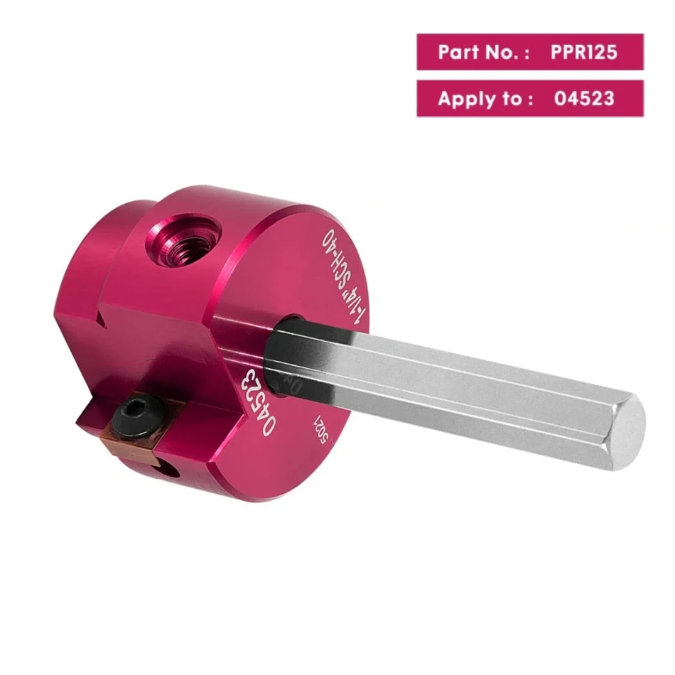 Ppr125 Alesatore Per Tubi In Pvc Clean Ream Extreme Con Albero Esagonale Da 3/8 Pollici Testa Da 1-1/4 Pollici Raccordo In Pvc Saver Per Linee D'Acqua