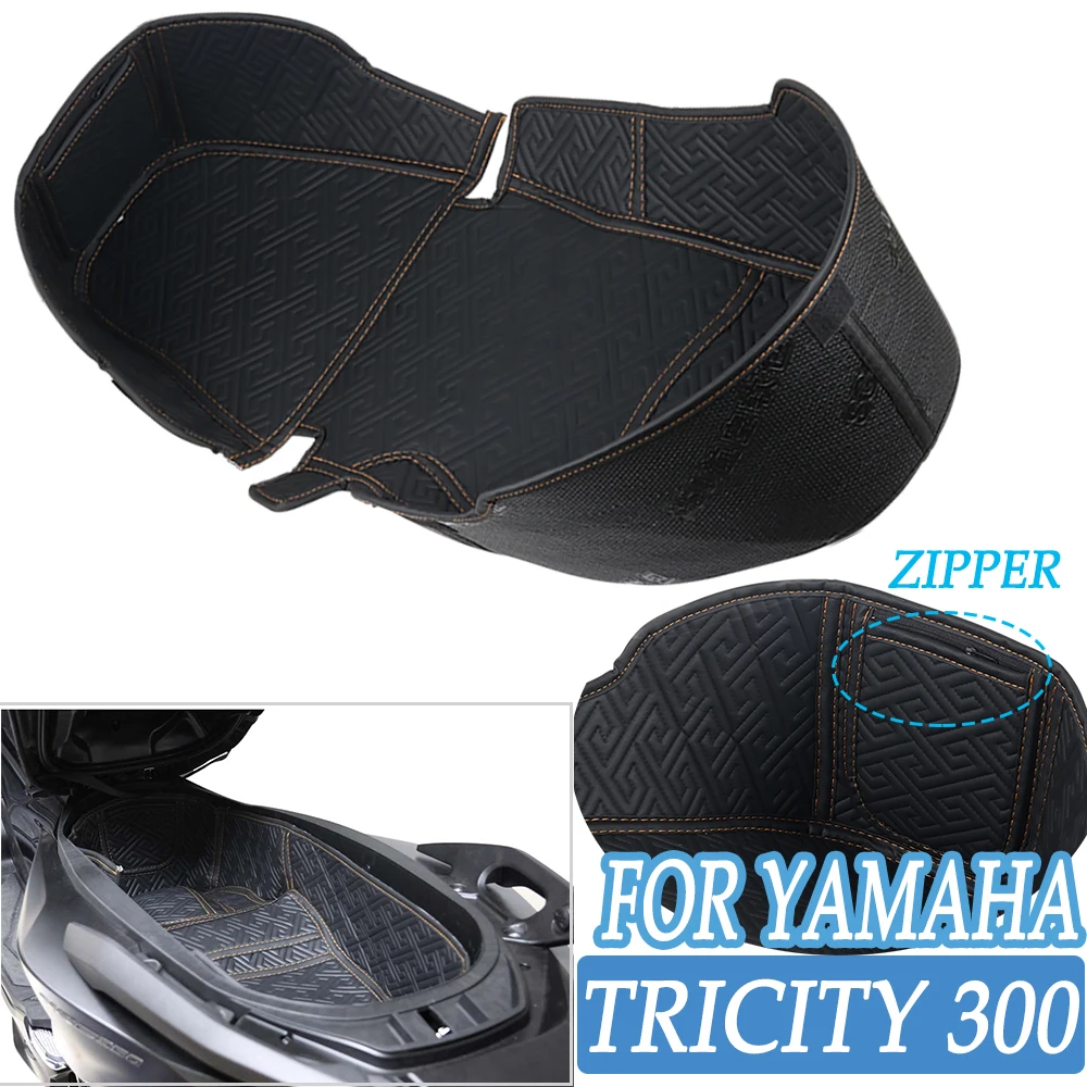Moto Tronco Cargo Liner Protector Seat Pad Storage Box Mat Leather Per Yamaha Tricity 300 2022 2023