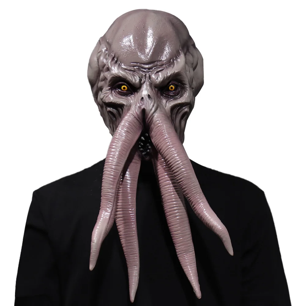 Gioco Lllithid Mind Flayer Squiddy Mask Cosplay Octopuses Monster Latex Helmet Halloween Party Costume Puntelli
