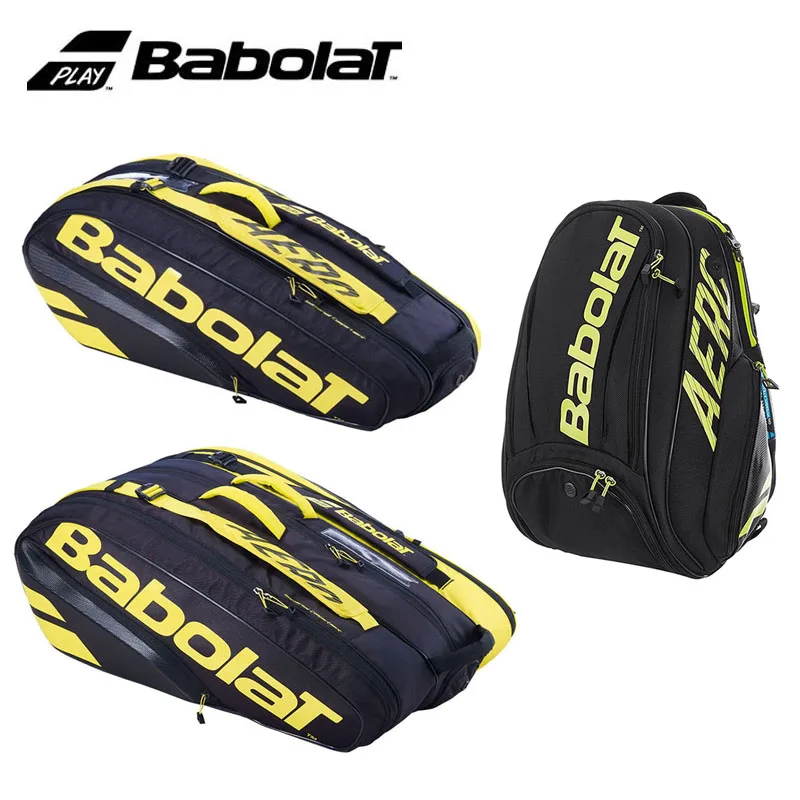 New Babolat Pure Aero Strike Series Borsa Da Tennis Tim Court Type Yellow Tennis Racquet Backpack 6Pack 12Pack Unisex Padel Tenis Bag