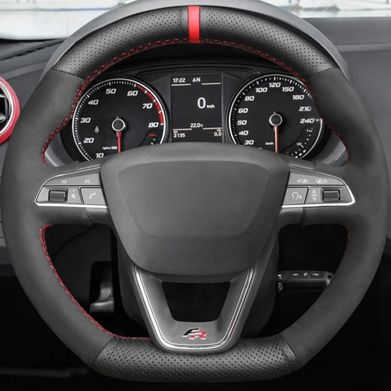Coprivolante Per Auto In Vera Pelle Scamosciata Per Seat Leon Cupra R Leon St Cupra Leon St Cupra Ateca Cupra Ateca Fr