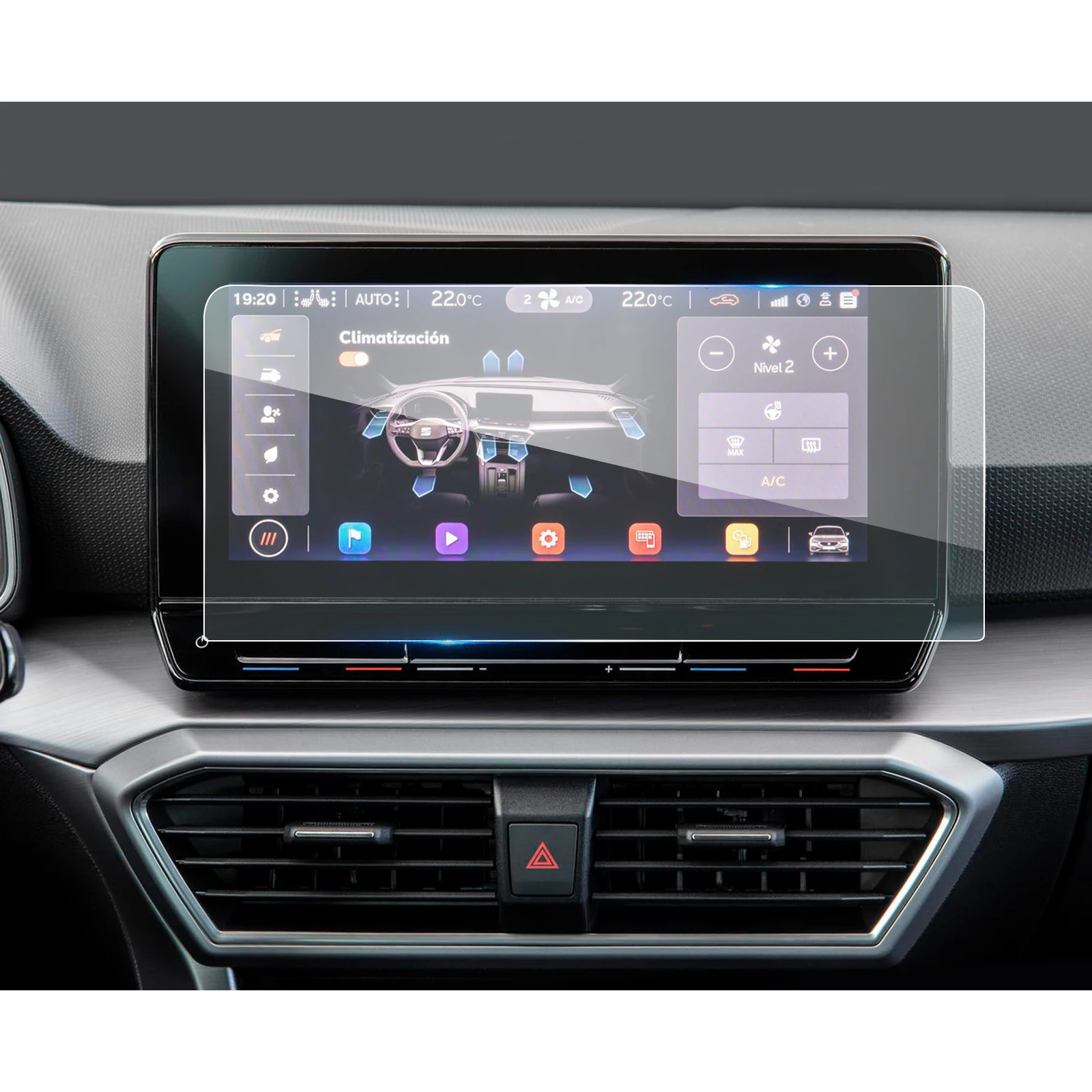 Lfotpp Per Leon Mk4/ Cupra Formentor/ Cupra Born 2023 10-Inch Auto Navigation Display Screen Protector Auto Interior Cupra Formentor Accessori