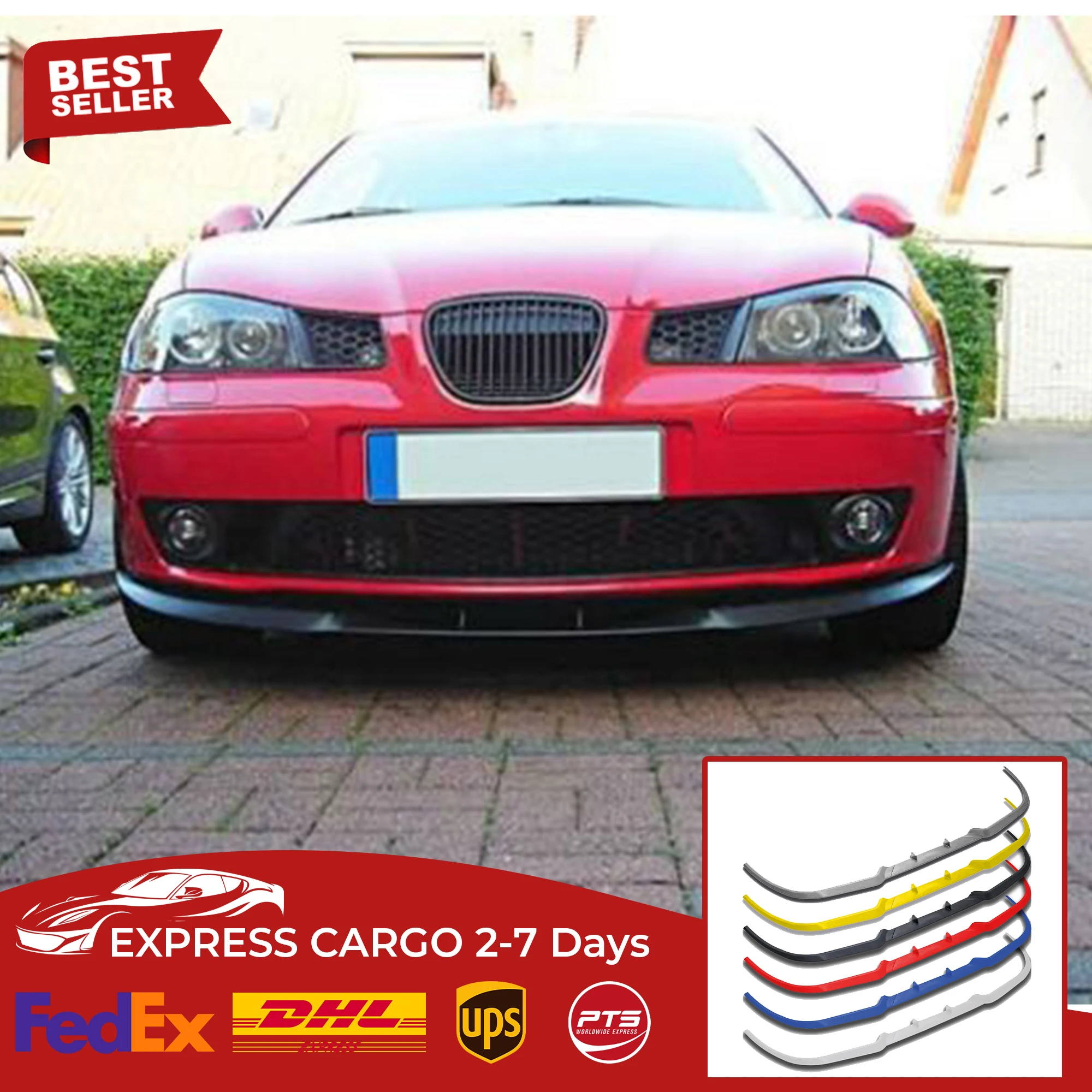 Per Seat Ibiza Mk4 6L -08 Cupra R Spoiler Anteriore Paraurti Lip Euro Spoiler Lip Universal 3 Pcs Body Kit