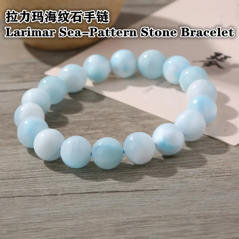 Jadified Septaria Larimar Bracciale In Pietra Con Motivo Marino Bracciale In Cristallo Naturale