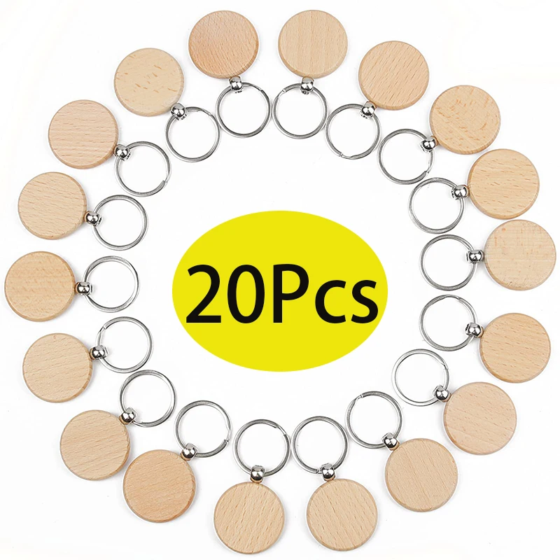 20 Pezzi Portachiavi In Legno Portachiavi In Legno Amico Regalo Di Famiglia Per Uomo Donna Portachiavi Per Auto