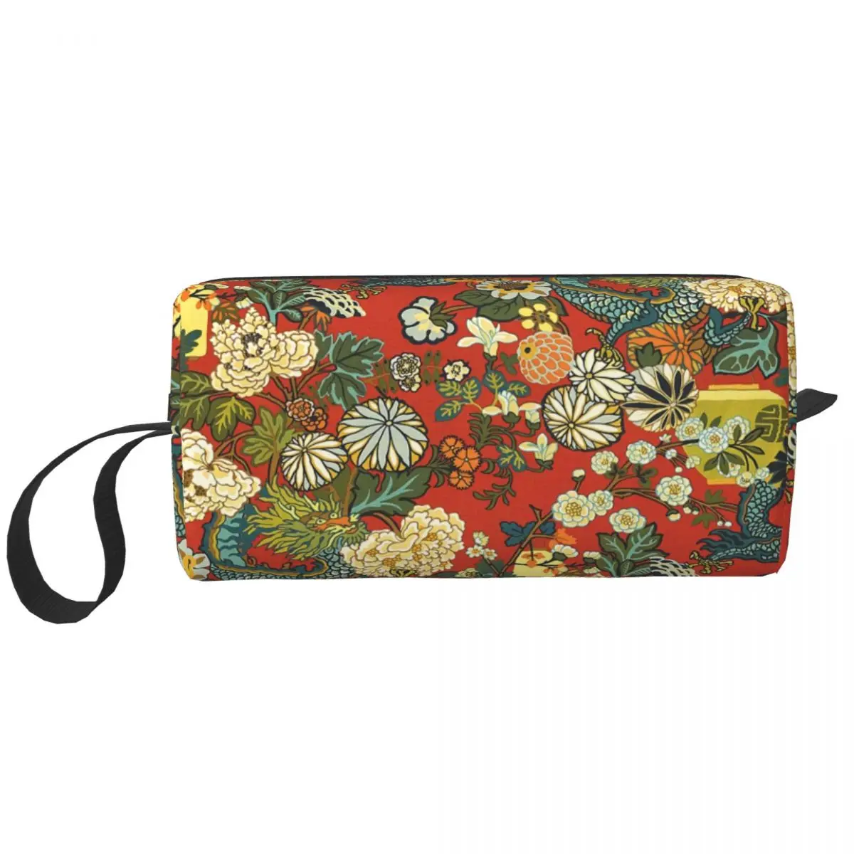 Vintage Oriental Chinoiserie 630Mai Dragon Toiletry Bag Cosmetic Makeup Organizer Ladies Beauty Storage Dopp Kit Box