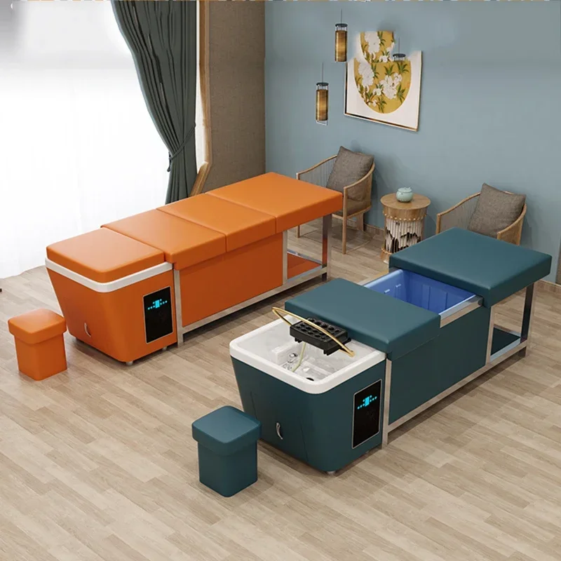 Serbatoio Dell'Acqua Letto Per Il Lavaggio Dei Capelli Luxury Portable Lounge Fumigazione Head Spa Shampoo Chair Salon Lettino Massaggio Furniture
