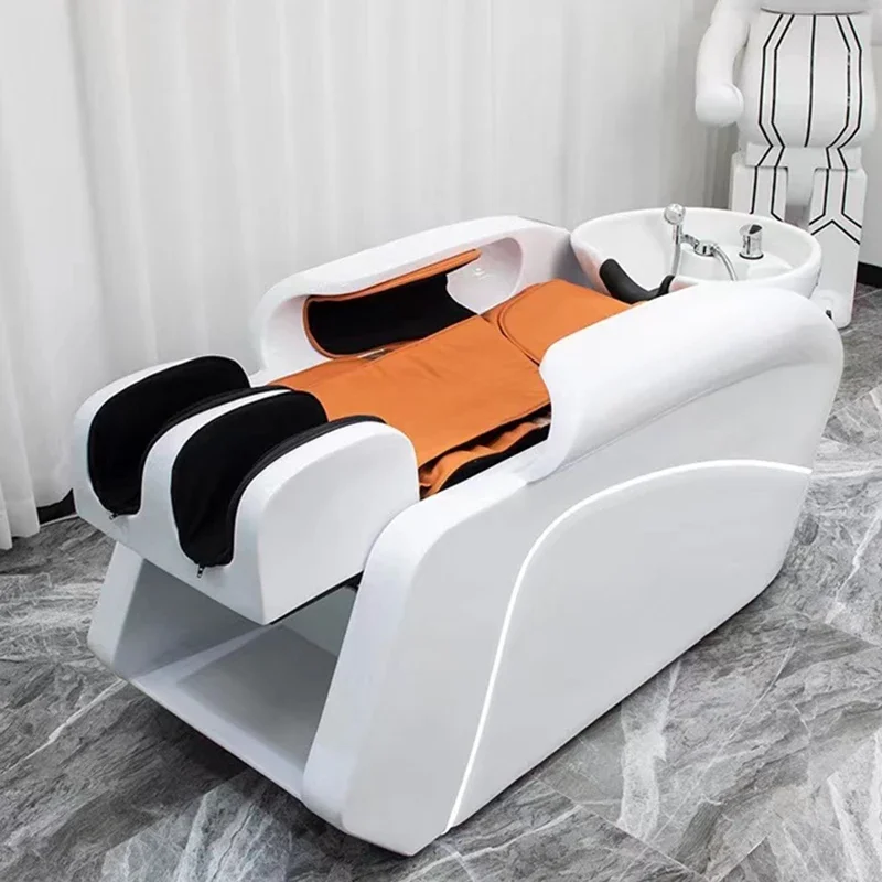 Luxury Massage Shampo Chair Stylist Smart Artefatto Lounge Head Spa Hair Wash Bed Ergonomia Lettino Massaggio Furniture Mq50Sc