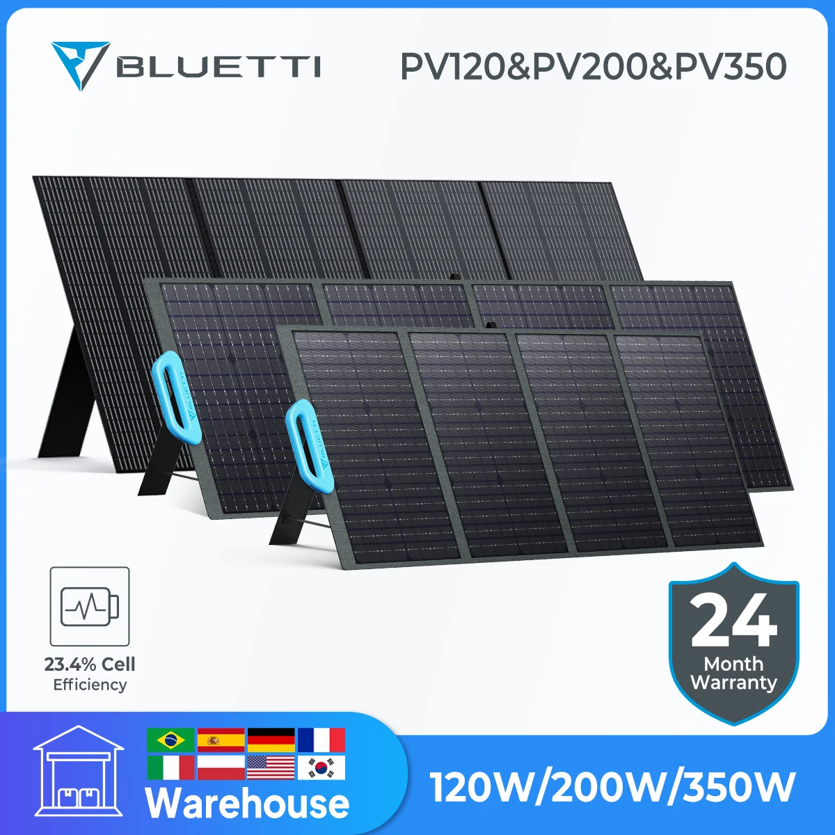 Bluetti Potente Pannello Solare Portatile 120W 200W 350W 420W Pannelli Solari Pieghevoli Caricatore Di Energia Solare Pieghevole Piastra Solare Da Cam