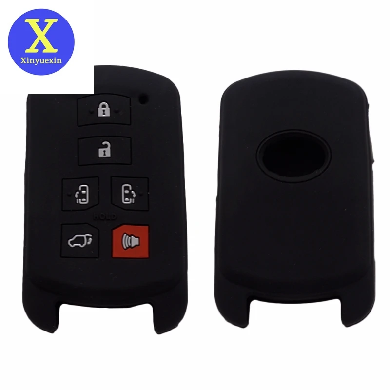 Xinyuexin Custodia Protettiva Per Chiave In Silicone Per Toyota 2011-2021 Sienna 6 Pulsanti Telecomando Smart Key Fob Supporto Per Ricambi Auto