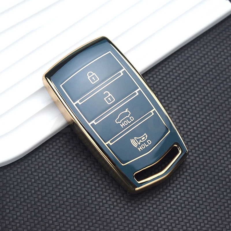 4 Bottons Tpu Car Smart Key Case Cover Per Hyundai 2020 Genesis G70 G80 Eq900 G90 Auto Key Fob Shell Protector Accessori