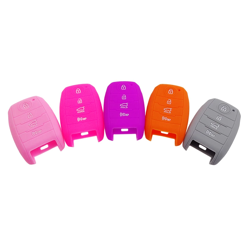 1Pc 4 Pulsanti Car Smart Key Case Shell Per Kia K3 Optima Sportage Rio Sorento Auto Colorful Key Protection Cover Bag Parts
