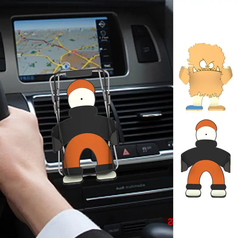 Cute Car Phone Holder Autos Women Smart Phone Stand Presa D'Aria Clip Automoibles Cute Cartoon Stand Vent Clip Mount Holder