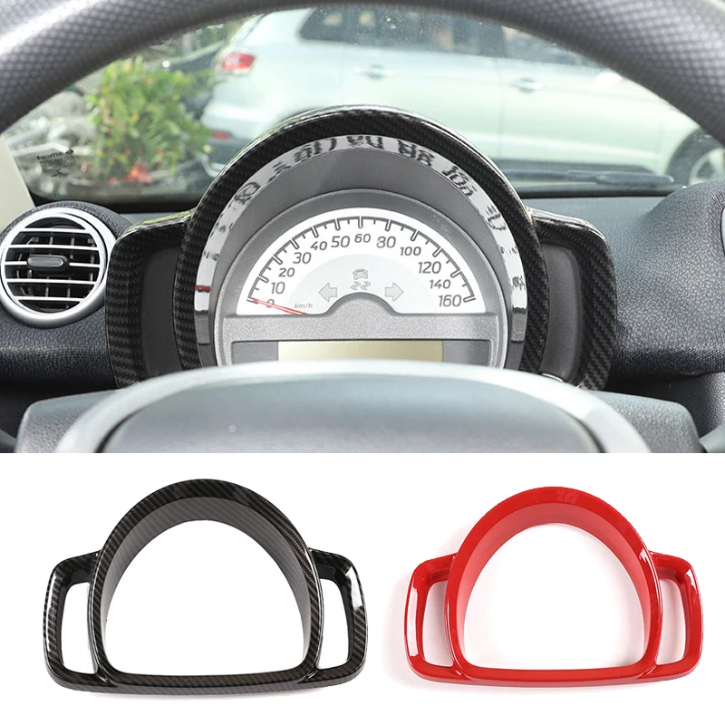 1Pcs For Mercedes Smart Fortwo 451 2009-2014 Car Interior Dashboard Decorative Frame Stickers Trim Auto Interior Car Accessory