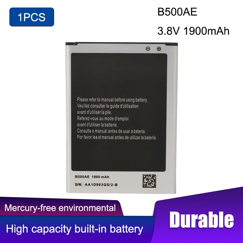 1 Pz 1900Mah Batteria Del Telefono B500Be B500Ae Per Samsung Galaxy S4 Mini I9190 I9192 I9195 Bateria Batterie Ricaricabili Mobile