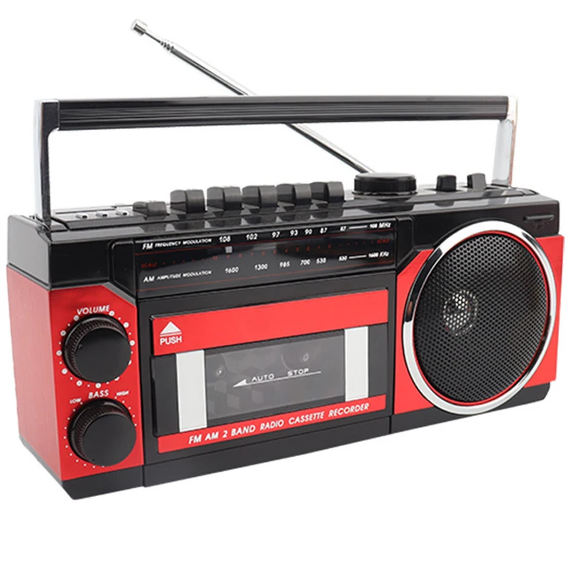 Portatile Vintage Retro Usb Am/Fm/Sw Multiband Radio Stereo Wireless Bluetooth Boombox Mp3 Audio Cassette Player Registratore