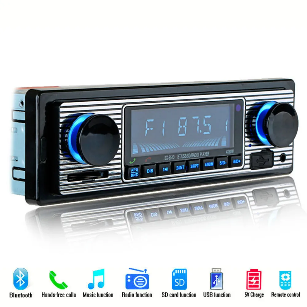 Hangxian Bluetooth Auto D'Epoca Radio Mp3 Stereo Usb Aux Classic Car Stereo Audio