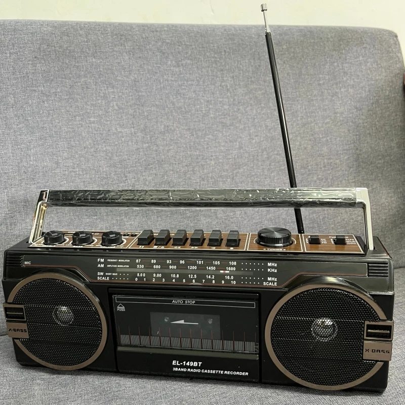 Classic Cheap Vintage Retro Radio Lettore Registratore Cassetter Con Am/Fm/Sw 4 Bande Radio Altoparlanti Bluetooth Wireless A Doppio Scopo