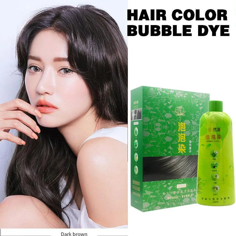 Shampoo Senza Tesa 3 In 1 Shampoo Colorante Per Capelli Neri Nutre A Lunga Durata Per Uomo Donna Shampoo Colorante Per Capelli Grigio Bolla 500Ml