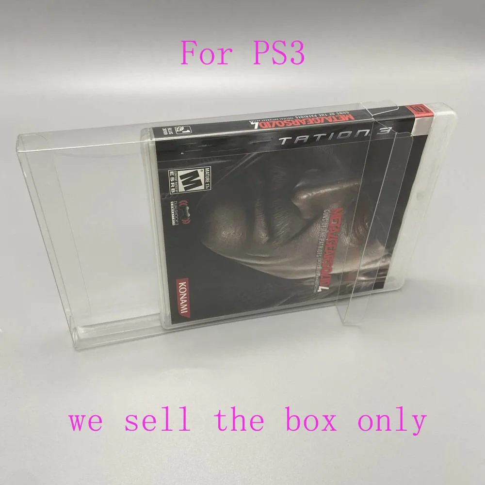 Pet Box Protector Per Metal Gear Solid 4 Per Playstation 3 Ps3 Game Shell Clear Display Case