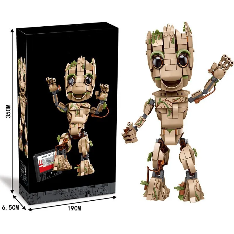 475Pcavengers Guardians Of The Galaxy Groot Brick Assembly Model Boy Toys Superhero Series Treeman Assemblato Building Block Toys