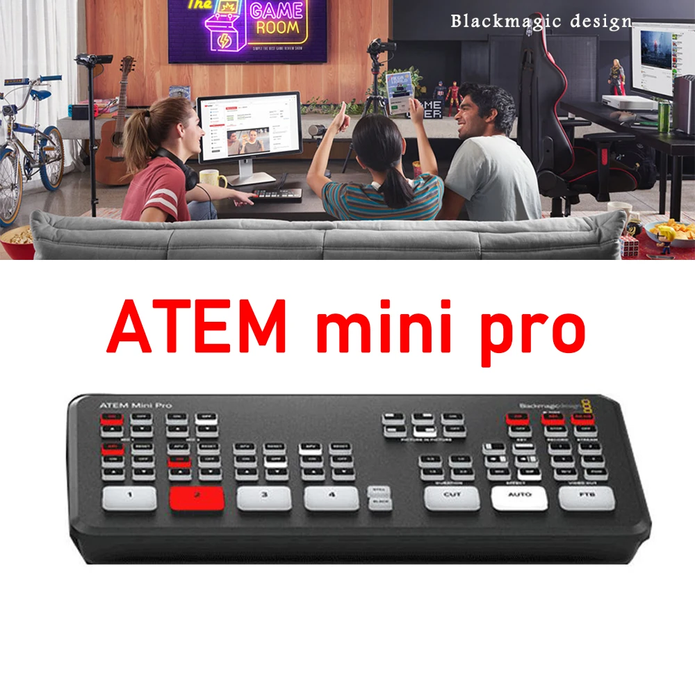 Originale Blackmagic Design Atem Mini Pro Bmd Atem Mini Live Stream Switcher Multi-View E Registrazione Nuove Funzionalità