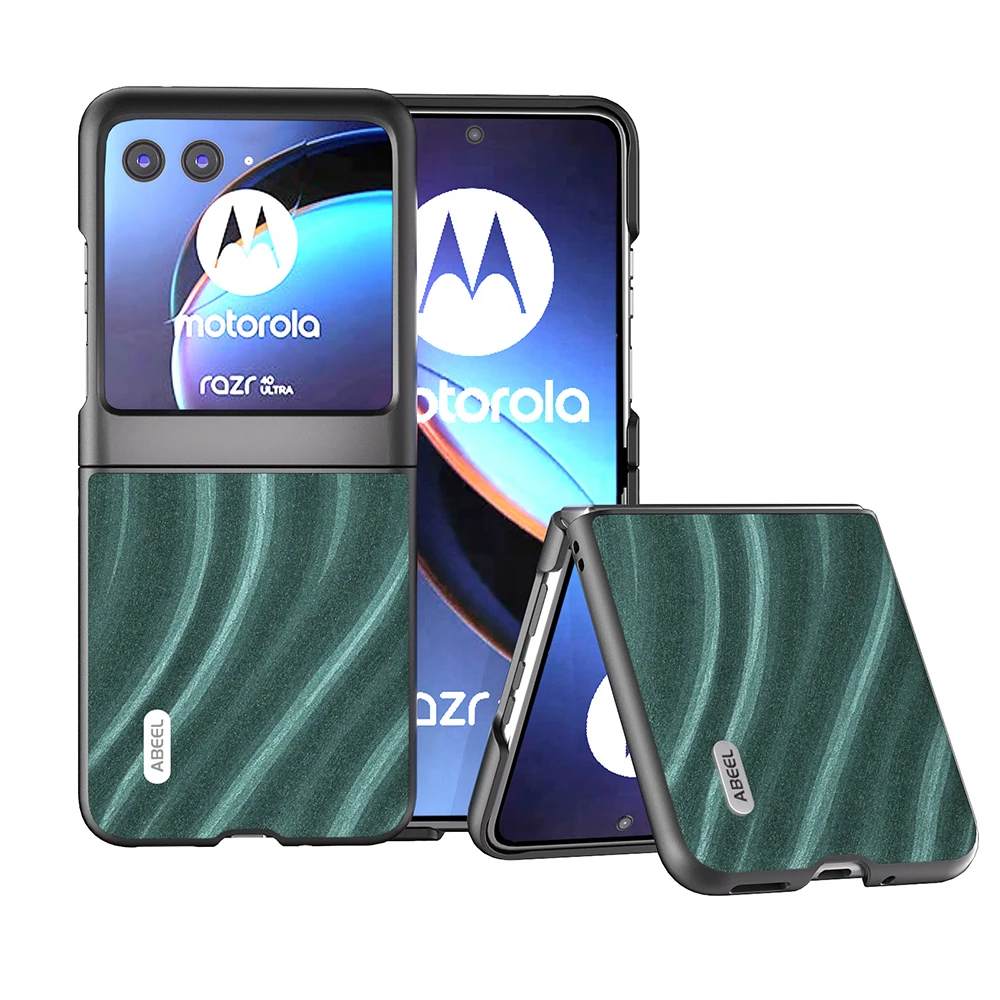 Per Motorola Moto Razr 40 Ultra Case Leather Pc Flip Cover Antiurto Hard Matte Folding Shell Per Moto Razr 40 Ultra 2023 Fundas