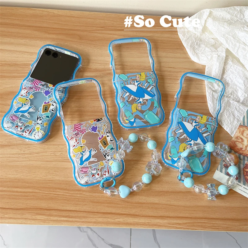 Disney Alice Princess Con Custodia Per Telefono Con Bracciale Per Motorola Razr 40 Ultra Moto Razr 40 Ultra 2023 Cover Ultra-Antiurto