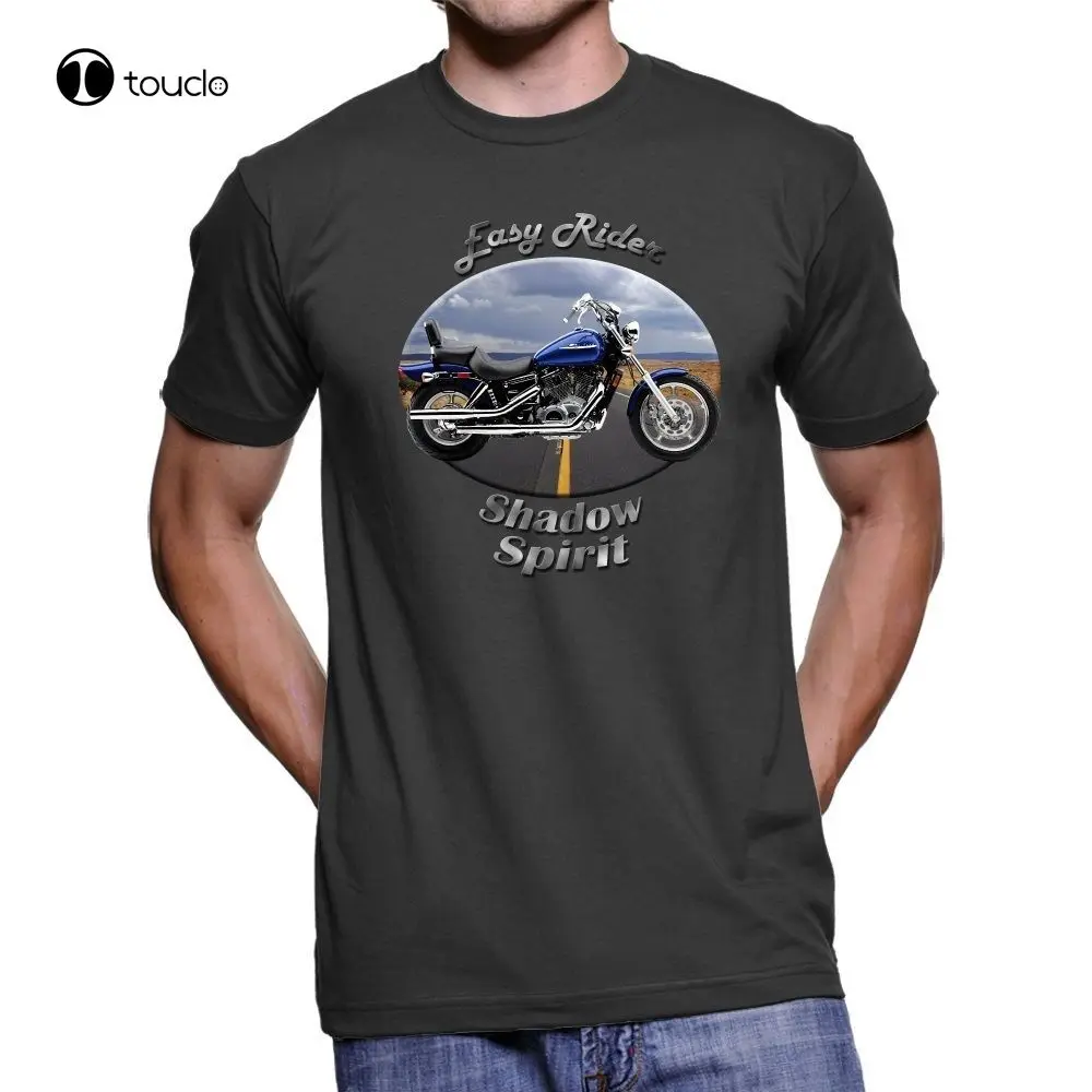 New Summer Tee Shirt Japanese Motorcycle Shadow Spirit Easy Rider T-Shirt Scura Da Uomo Cool T-Shirt