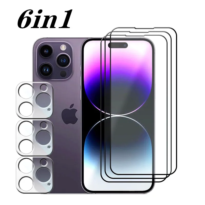 Aggiornamenti Vetro Temperato Per Iphone 15Pro 15 15Pro Max 14Pro 14 14Plus Pellicola Salvaschermo Hd 9D Per Iphone 15 15Pro