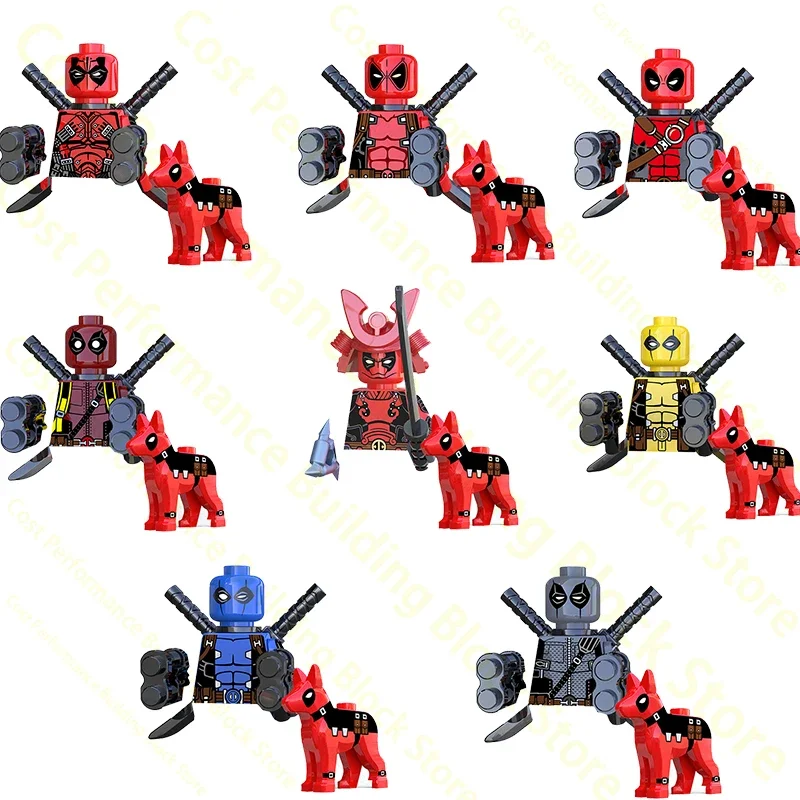 Marvel Building Blocks Deadpool Mini Block Con Armi Action Figures Action Figures Superhero Character Toys For Kids Gifts