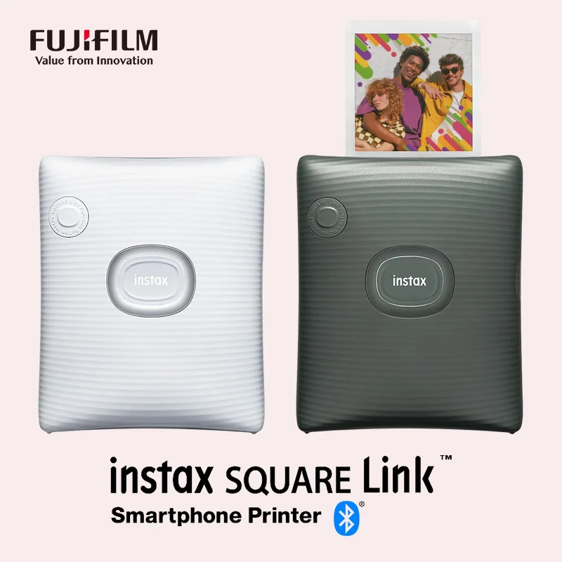 Fujifilm Instax Square Link Stampante Fotografica Per Smartphone Bluetooth 4.2 Connettività Midnight Green Ash White