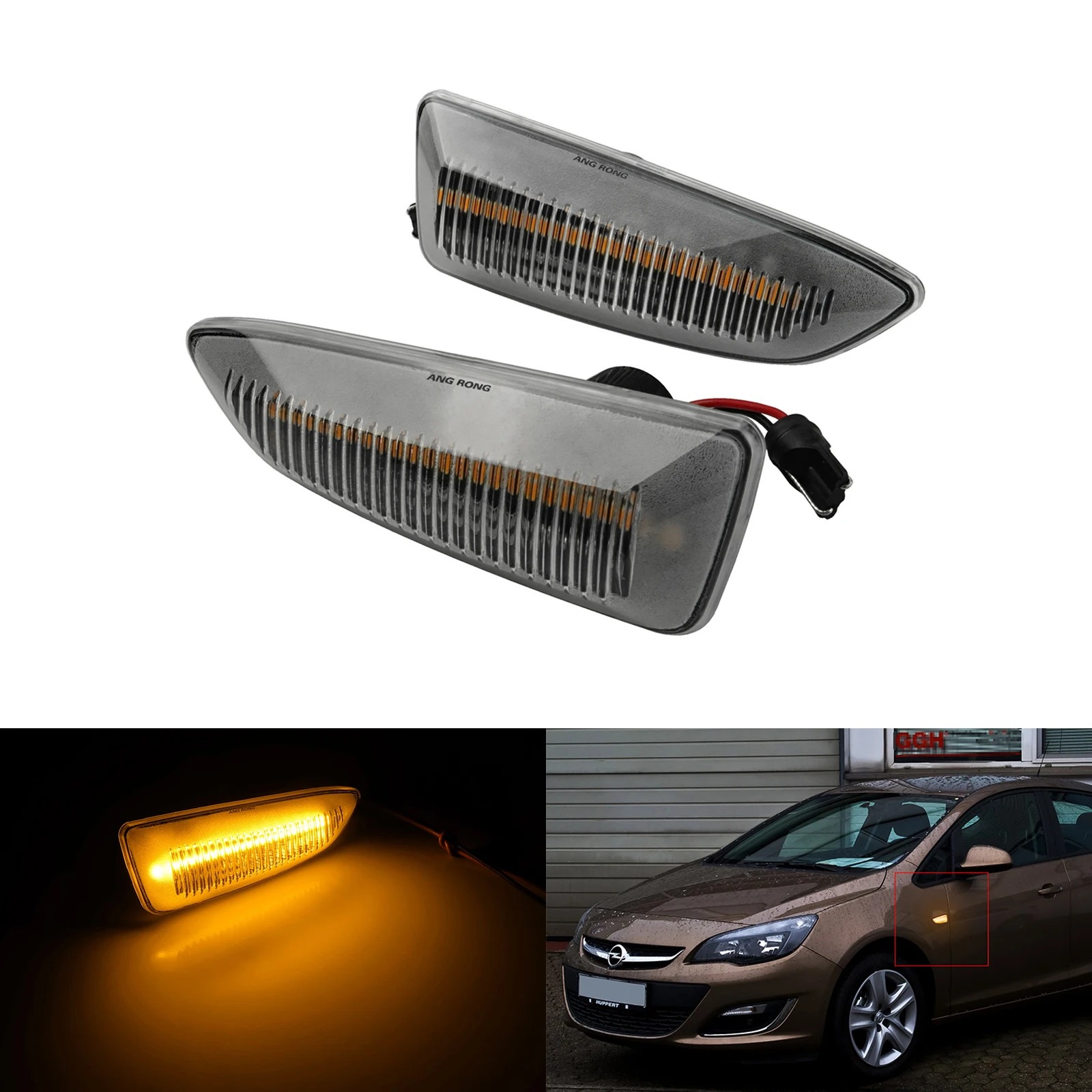 2X Lente Trasparente Ambra Led Ripetitori Laterali Luce Per Insegne B Zafira Tourer C Astra