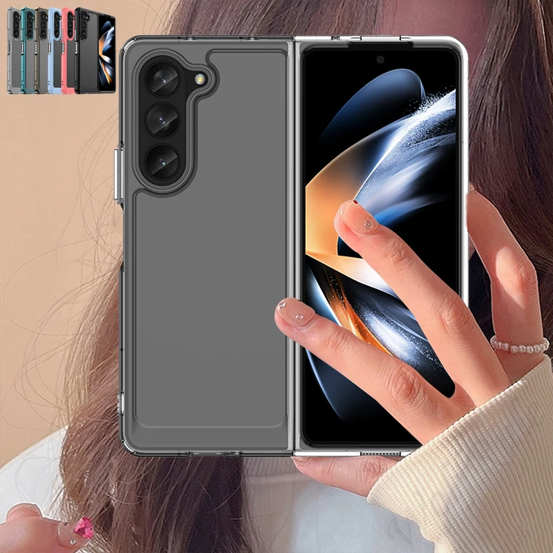 Per Samsung Z Fold 5 Cover Samsung Galaxy Z Fold 5 5G Capas New Back Colore Trasparente Clear Fundas Samsung Z Fold5 Fold5