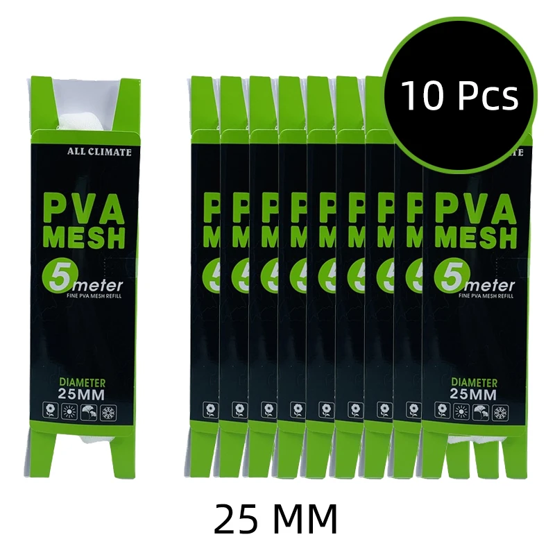3 Pz/Lotto 5M 25Mm 37Mm Pva Maglia Solubile Carpa Pesca Carpe Pva Carpfishing Pva Maglia Pesca Filet Peche Net Malla