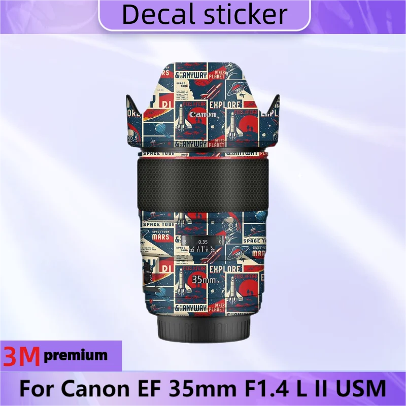 Per Canon Ef 35Mm F1.4 L Ii Usm Anti-Scratch Camera Lens Sticker Coat Wrap Pellicola Protettiva Protezione Del Corpo Copertura Della Pelle F/1.4 F1.4L